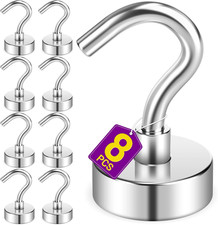 New 8 Pack Magnetic Hooks 30LB Heavy Duty Neodymium Cruise Fast Shipping