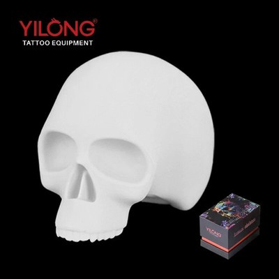 Professional Tattoo Training Model 3D Skull Flexible Silicone Reusable Curved