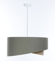 HäNgelampe HäNgeleuchte Stoff E27 Rund Ø 60 Cm GrüN Beige Verstellbar Boho