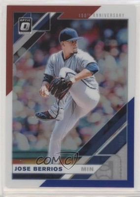 2019 Donruss Optic Red White & Blue 150th Anniversary Prizm Jose Berrios 0b3