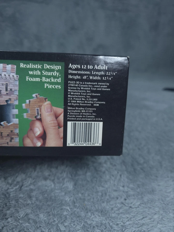 Vintage 1994 Puzz 3D Alpine Castle Puzzle 1000 Piece Milton Bradley Foam Germany - Image 4 of 4