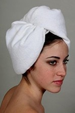 Eurow Microfiber Hair Towel Turban Wrap For Fast Drying And Universal White