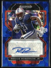 2022 Panini Prizm Draft Picks Autos Reggie Roberson Jr. Blue Ice #/75 SMU
