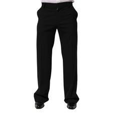 DOLCE & GABBANA Pants Black Wool Formal Dress Men Trouser IT50/W36/L RRP 750usd