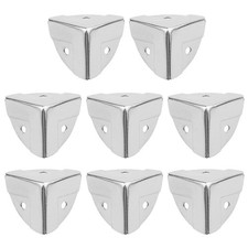 8PCS Corner Protectors Iron Edge Guard Silver Corner Brackets Furniture Decor...