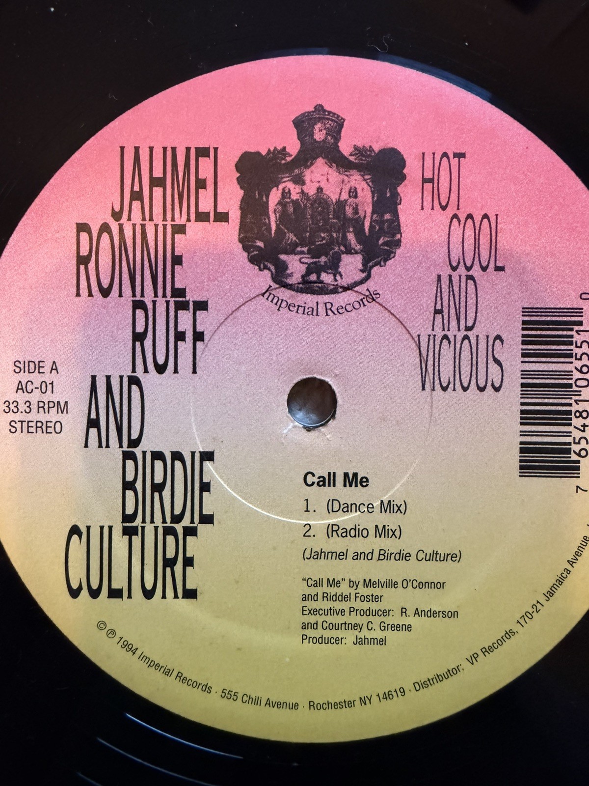 Jahmel/Ronnie Ruff/Birdie Culture-Hot Cool And Vicious 12” dancehall dub reggae
