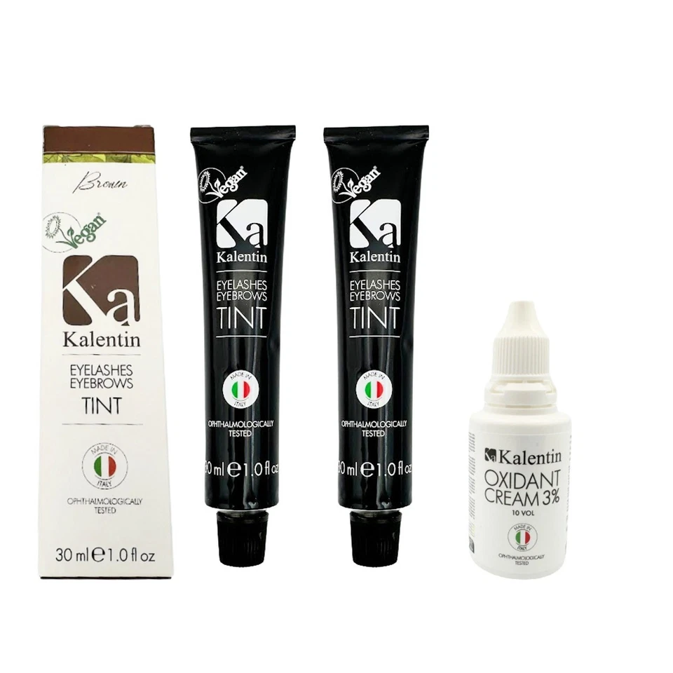 Tint Bundle: Kalentin Eyebrow Tint x2 + 3% Developer - Image 2 of 4