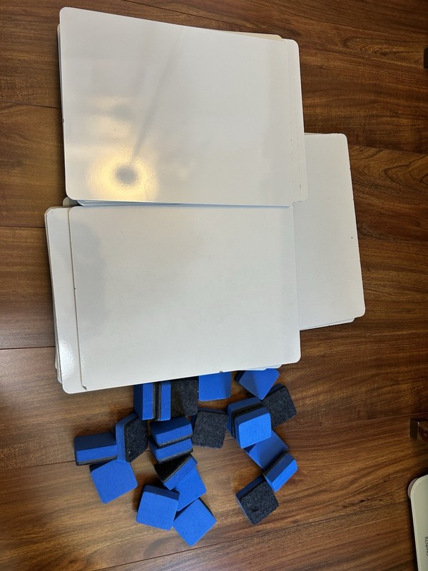 lot of 42 Small White Board Dry Erase Classroom Boards 9" x12” Personal