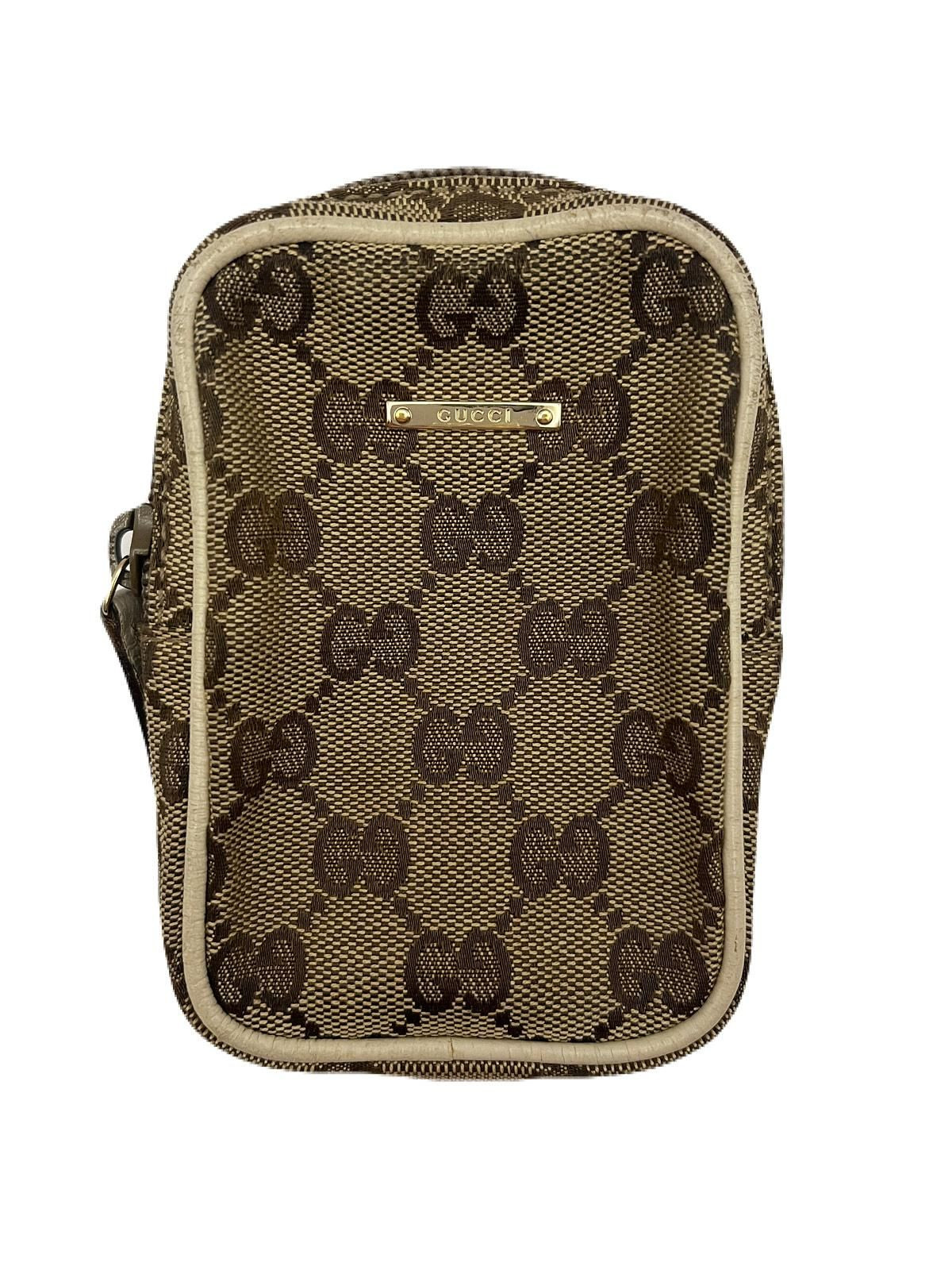 Gucci Cigarette Case Canvas Beige USED TB94-5