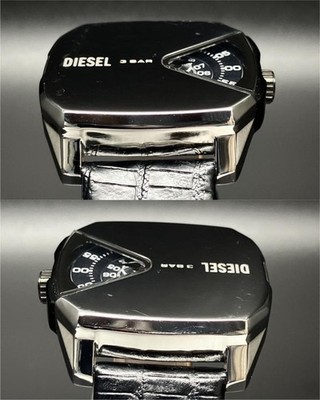 Diesel DZ-2153 Watch Quartz 37x40mm Silver Black Dial Vintage Rare