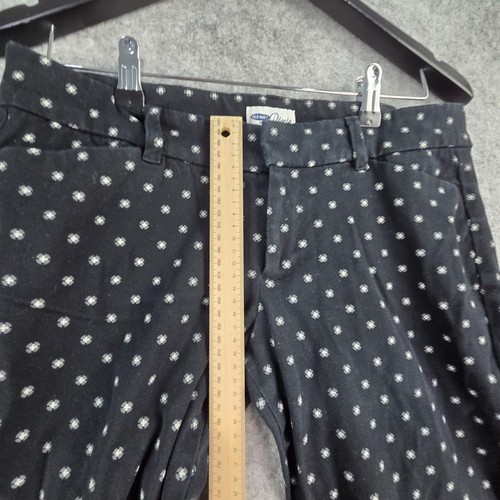 Old Navy Pants Womens 10 Black Polka Dot Pixie Skinny Casual Pockets 12865 - Picture 6 of 14