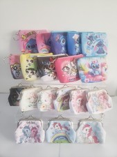 Children's Purses / Coin Purse Zip And Clip Multi Designs And Colours New