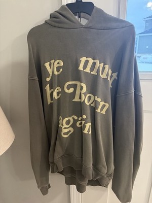 Ye Must Be Born Again Grey Hoodie Cactus Plant Flea Market Size  XL