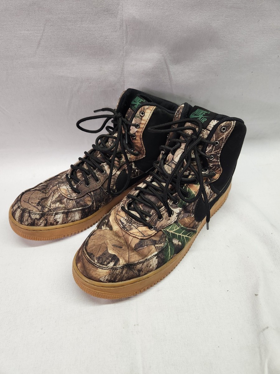NIKE Air Force 1 High Realtree Black Camo Sneakers MENS 13  display picture 1