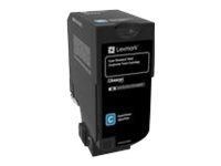 Toner d'origine Lexmark 74C2SCE cyan haute précision couleur pour graphisme