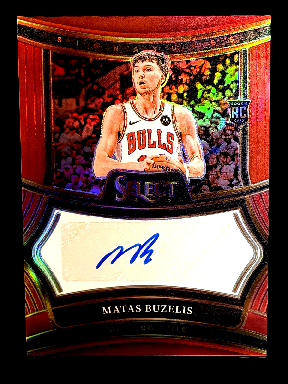 Matas Buzelis 2024-25 Panini Select NBA Rookie Signatures Red Prizm RC Auto /99