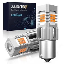 2 Pack 1156 7506 BA15S LED Amber Turn Signal DRL Parking Light Bulb High Power