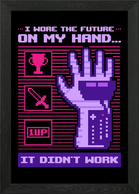 Retro Tech Fail Framed Wall Art Poster Canvas Print Picture