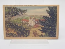 Santa Barbara Mission Santa Barbara California Vintage Postcard