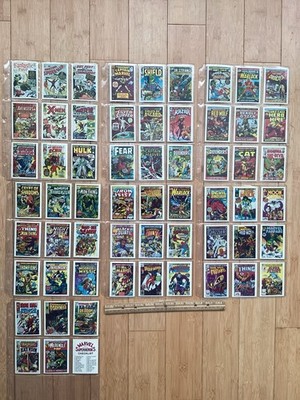 1984 Marvel Superheroes 1st Issue Covers 60 Card Set F.T.C.C. Plastic Pages Old
