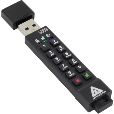 Apricon Aegis Secure Key 3NX: Software-Free 256-Bit AES XTS Encrypted USB 3.1
