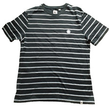 PRETTY GREEN Men's Black & White Striped Short Sleeve T-Shirt Size Medium