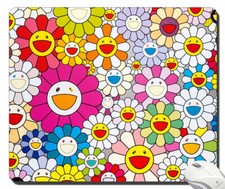 Takashi Murakami flower art 1 mousepad lock edge