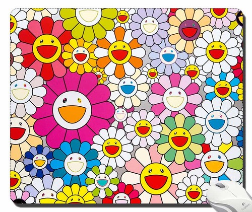 Takashi Murakami flower art 1 mousepad lock edge - 第 1/3 張圖片