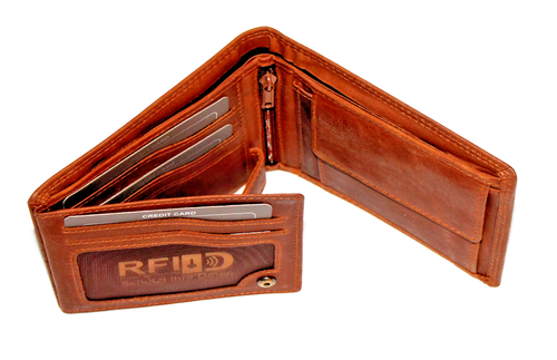 Cartera, estampado de caballos, cuero natural, caballo corriendo, motivo billetera, caballo - Imagen 4 de 4