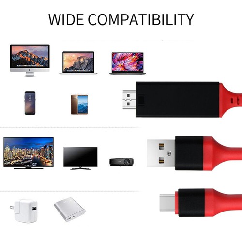 HDMI Cable 1080P Type C to TV HDTV AV Adapter Universal For Android Macbook Pro - Picture 5 of 11
