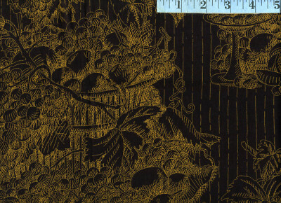 OOP HTF! Kaffe Fassett Rowan Westminster- Fruit Basket (GP019) - Black 1/8 YD