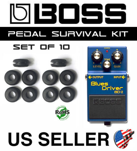 10 Pack BOSS Guitar Pedal Grommet Upgrade Survival Kit Rubber O-Ring Bushing Set - Picture 1 of 3