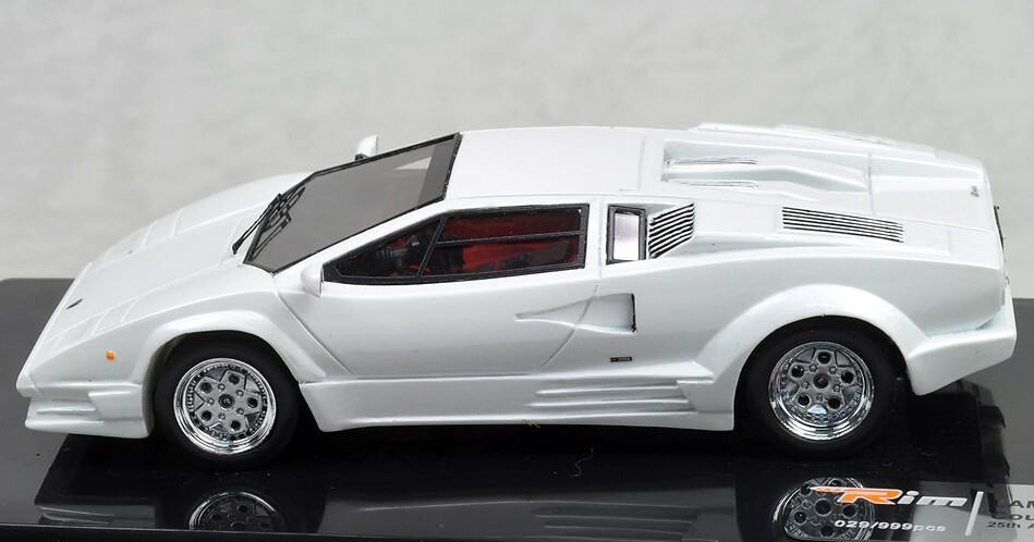 Rim 1/43 Lamborghini Countach 25th Anniversary Silver 1988年