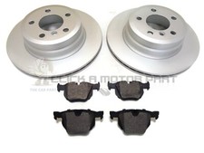 BMW X6 E71 30d 35i 40d 08-15 JUEGO DE 2 DISCOS DE FRENO TRASERO Y PASTILLAS (COMPRUEBA TAMAÑO DE DISCO)