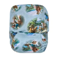 Grovia All In One NIP AIO Organic Bear Mind Smokey Smoky Cloth Diaper Reusable