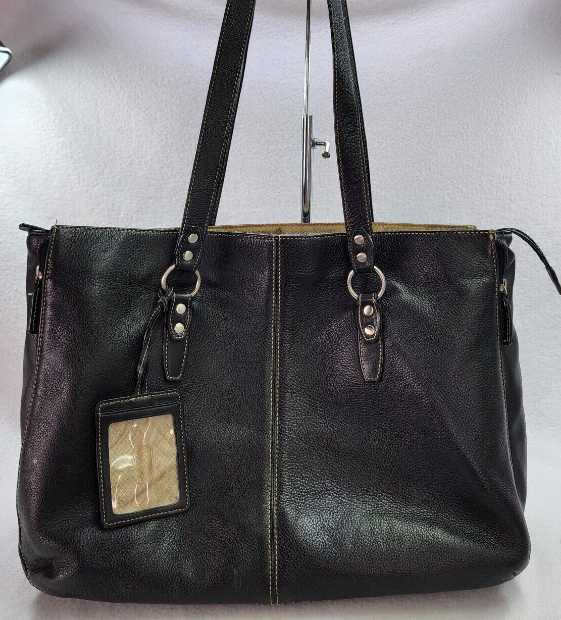 Vintage Buxton Large Leather Portfolio Briefcase Busi… Gem