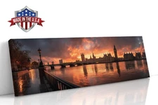 Evening in the Empire Canvas Print for Home Decor, London Wall Decor Poster