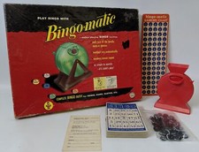 Vintage 1954 BINGO-MATIC Bingo Game Outfit by Transogram, Fun Retro Game 