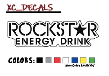 Rockstar Energy (x2) PAIR Decal Sticker Graphics Logo Motocross ATV JDM Dirt