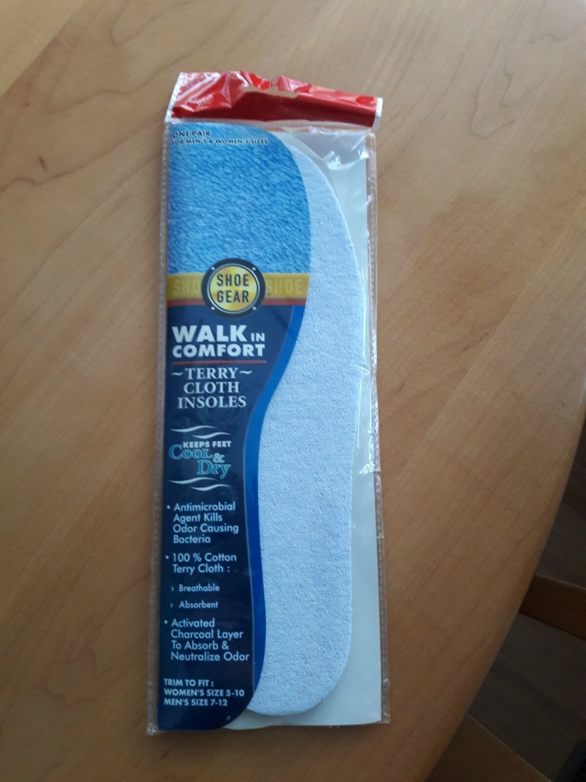 Walk in Comfor Cotton 100 Cotton Terry Cloth Insoles keeps feet cool