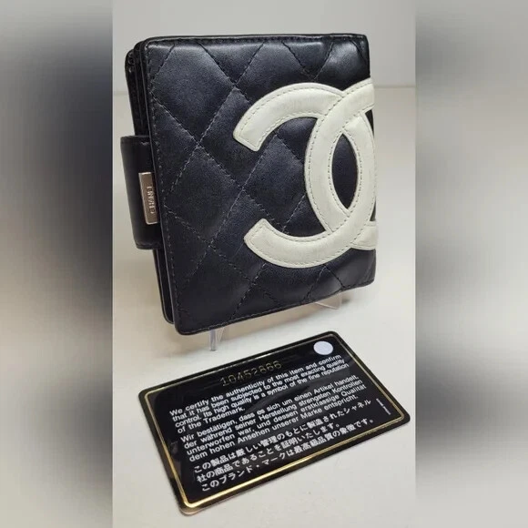 [eBay Live] Chanel Cambon Black Quilted BiFold Wallet