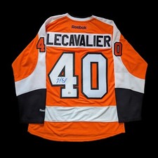 Vincent Lecavalier signed Philadelphia Flyers Reebok hockey jersey L COA NHL HOF