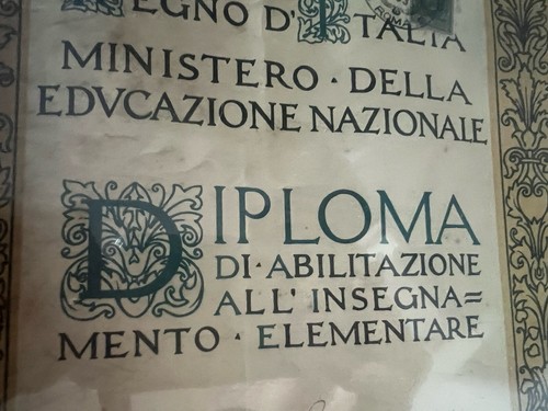 🔴 REGNO D'ITALIA diploma ABILITAZIONE INSEGNAMENTO originale 21 OTTOBRE 1933 - Imagen 3 de 9