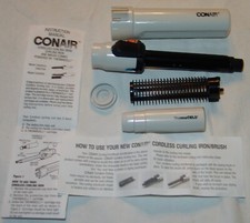 Vtg Conair Cordless Curling Iron Brush Combo Thermacell Hair Curler