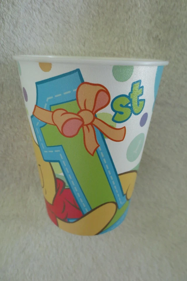 Пластиковая 3D-памятная чашка на 1-й день рождения Winnie The Pooh - Изображение 2 из 4