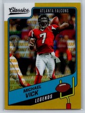 2021 Panini Classics Michael Vick #118 Timeless Tributes Gold SN/60