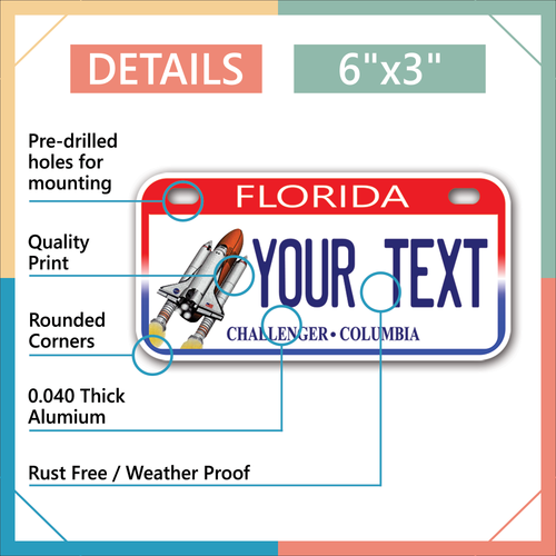 Custom state License Plates with personalized text Car 12x6- Moto 7x4 - Bike 6x3 - Picture 125 of 570