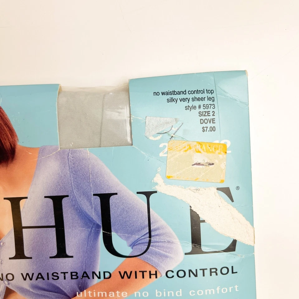 Pantimedias vintage HUE sin cintura con control - talla 2 - gris paloma 5973 Foto 2 de 4