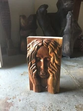 #sculpture#relief#wood#portrait