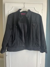 Matthew Williamson Black Wool Bomber Jacket Small